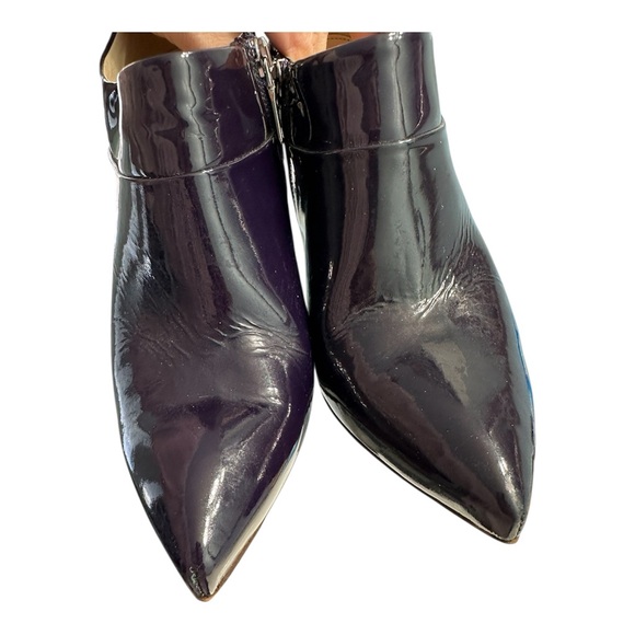 Prada Deep Violet Patent Leather Pointed-Toe Ankle Bootie, US 8/39 - Picture 13 of 15